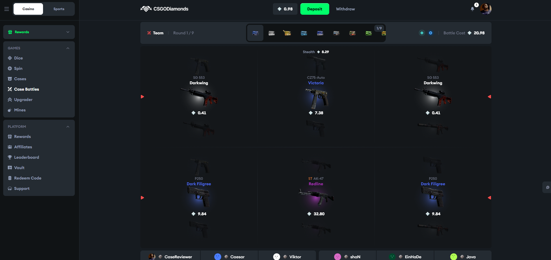 CSGODiamonds Case Battles