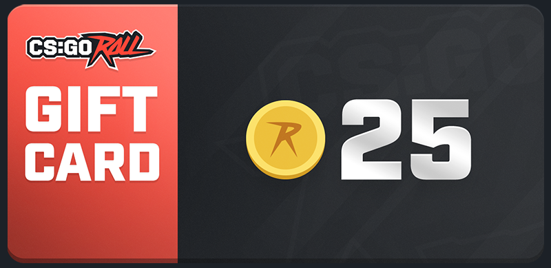 CSGORoll 25 Coins giveaway prize