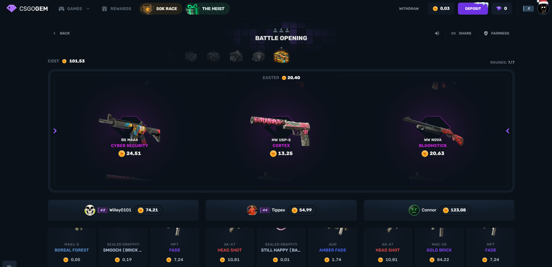 CSGOGEM Battle Screenshot