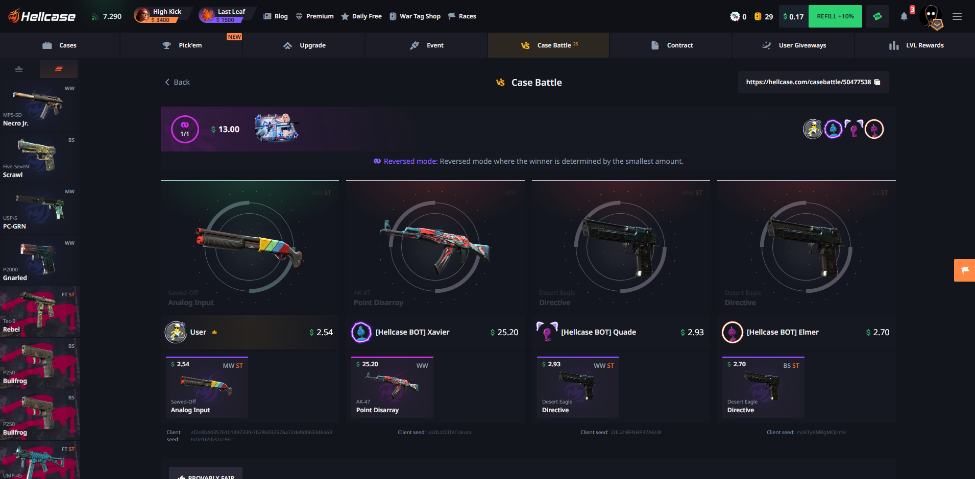 Hellcase Case Battles