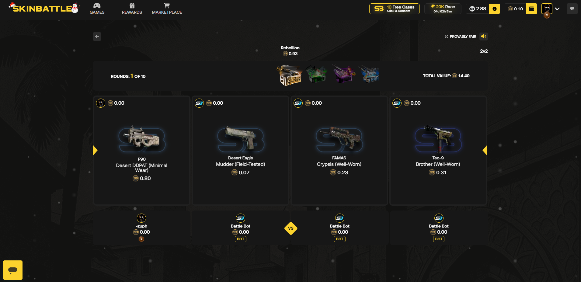 SkinBattle Battle Screenshot