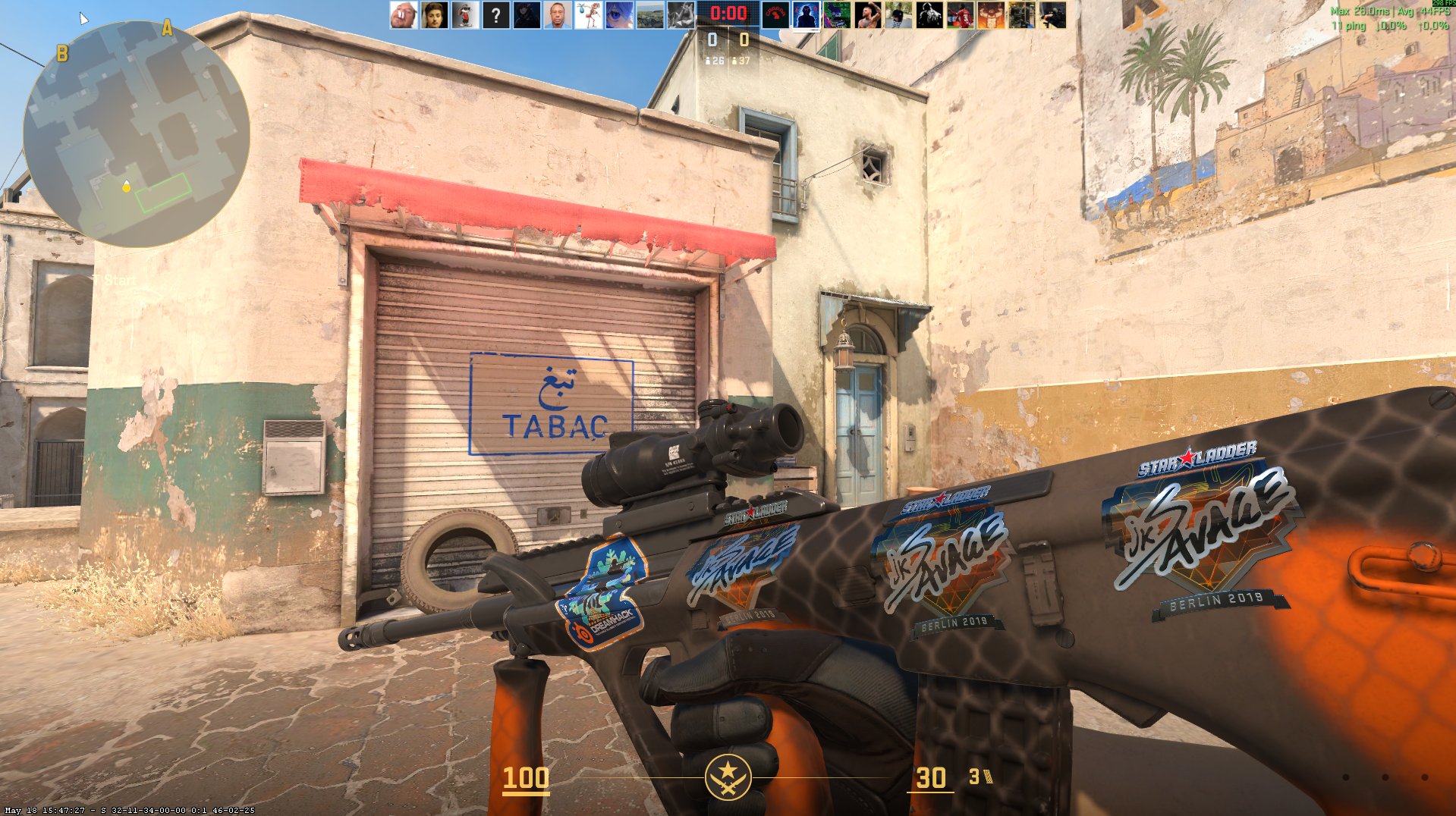 Souvenir AUG Condemned with StarLadder Berlin 2019 stickers — one of the rarest CS2 souvenir skins