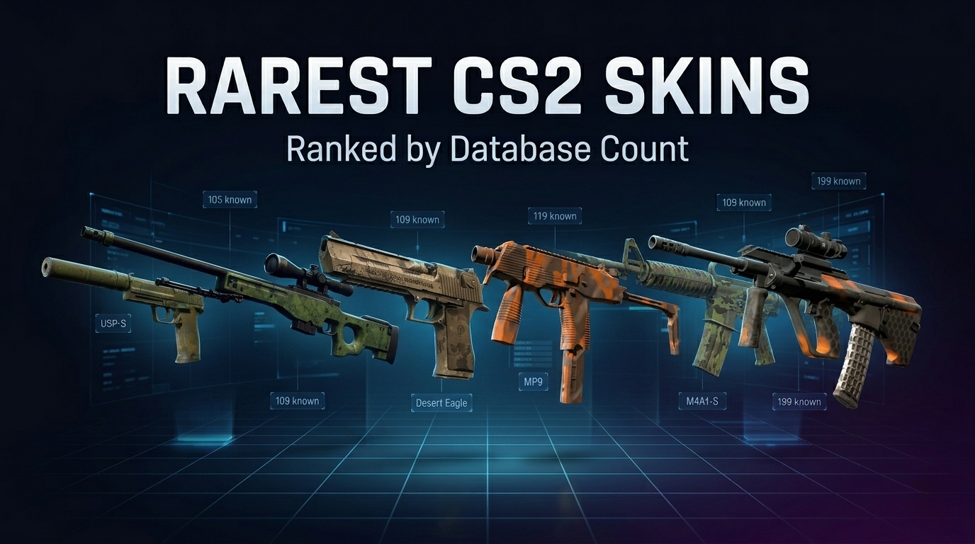 10 Rarest CS2 Skins by Database Count