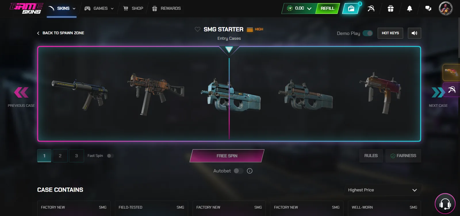 JamSkins case opening screen