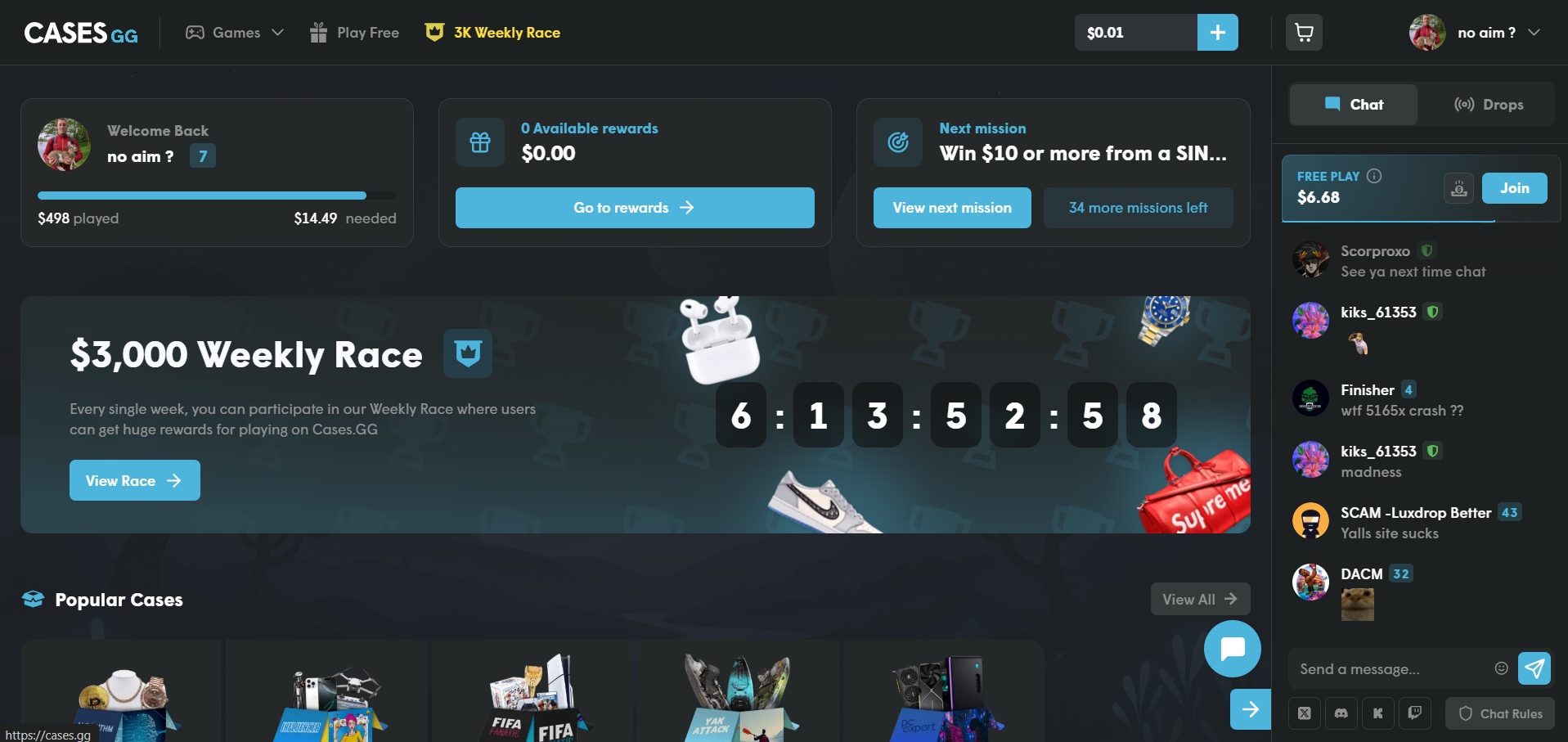 Cases.gg Homepage