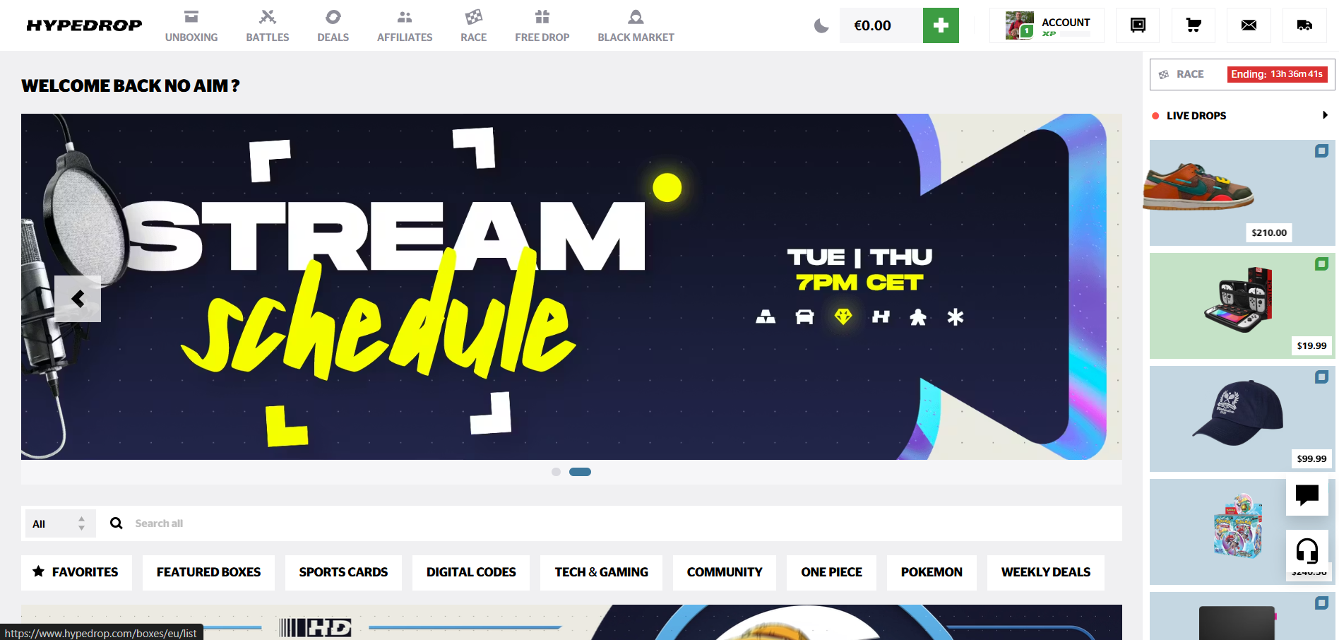 HypeDrop Homepage